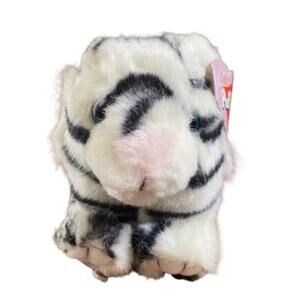 SWIBCO Puffkins Tasha The White Tiger vintage Plush Stuffed Animal 1997